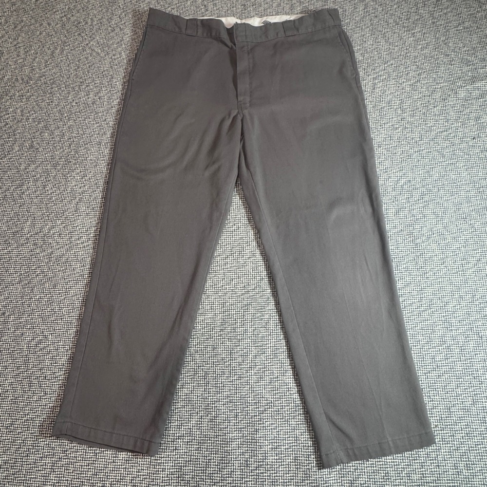 Dickies 874 Original Fit Flex Mens Charcoal Gray Work Pants 44x32 Straight Leg